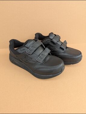 New Balance 928v3 Men's Leather Walking Shoes Hook Loop Rollbar Black 7.5M Comfy